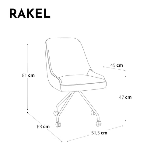 Chaise de bureau RAKEL Bouclette