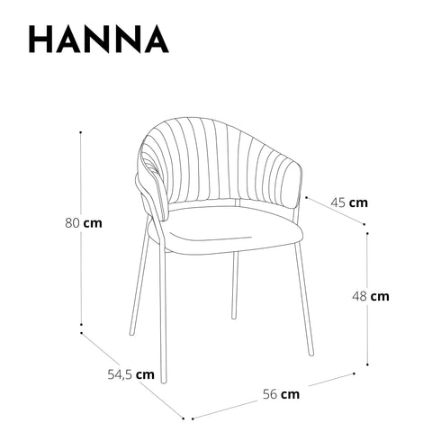 Set de 2 chaises HANNA Bouclette pieds dorés
