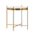 Table d'appoint MILA Marbre pieds dorés