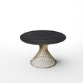 Table extensible MOON Céramique Pied Doré 120x76cm