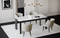 Table extensible Arum Céramique pieds noirs 120x80x76cm