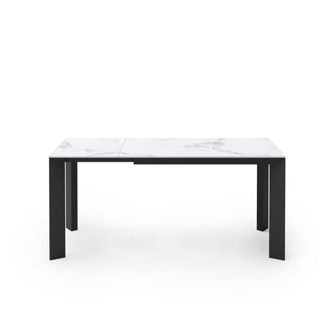 Table extensible Arum Céramique pieds noirs 120x80x76cm