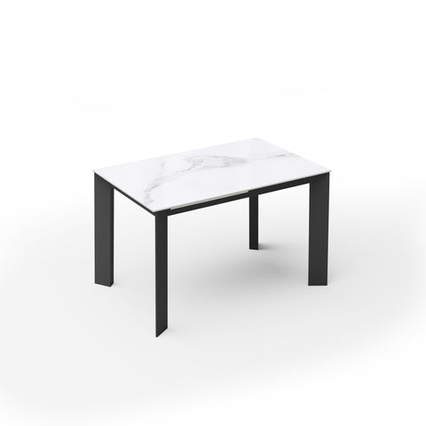 Table extensible Arum Céramique pieds noirs 120x80x76cm