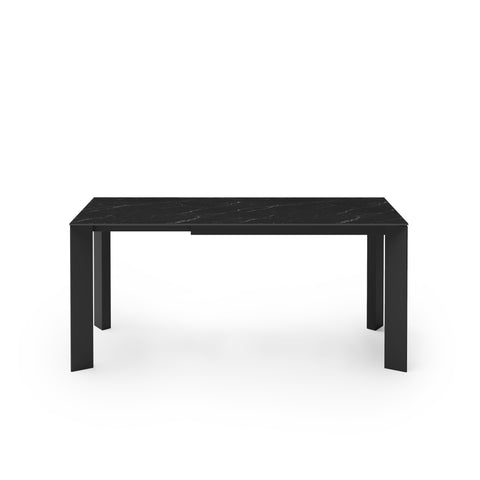 Table extensible Arum Céramique pieds noirs 120x80x76cm