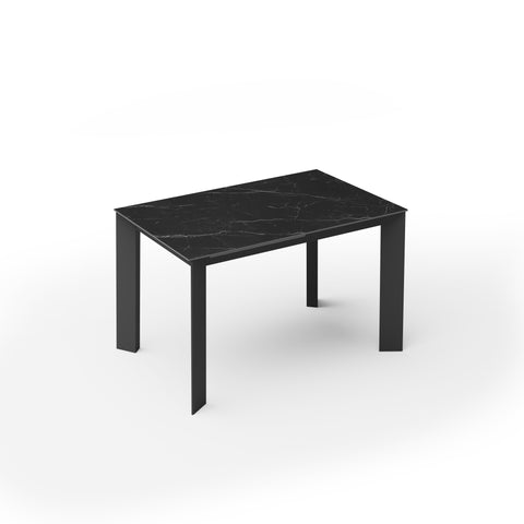 Table extensible Arum Céramique pieds noirs 120x80x76cm