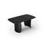 Table extensible Camélia Céramique et verre trempé pieds noirs 160x90x76cm