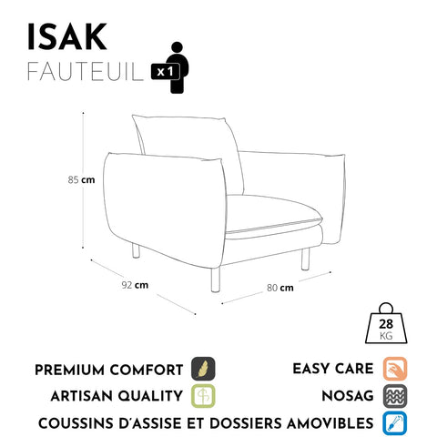 Fauteuil ISAK Velours